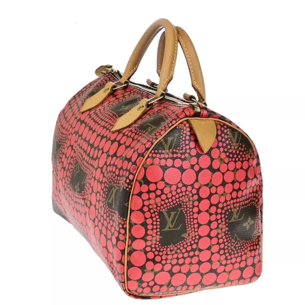 LOUIS VUITTON LVxYK Speedy 30 Travel Hand Bag Monogram Town Red